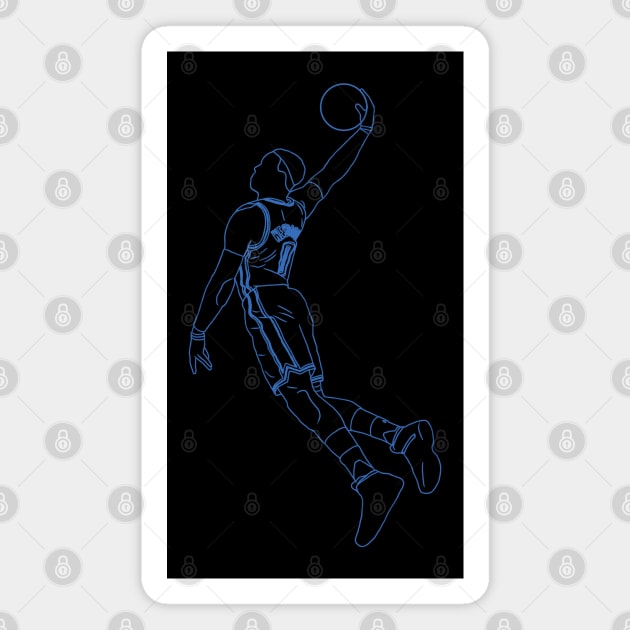 Russell Westbrook Dunk Neon Magnet by rattraptees